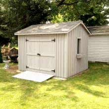 8 x 10 high board and batten with double doors.